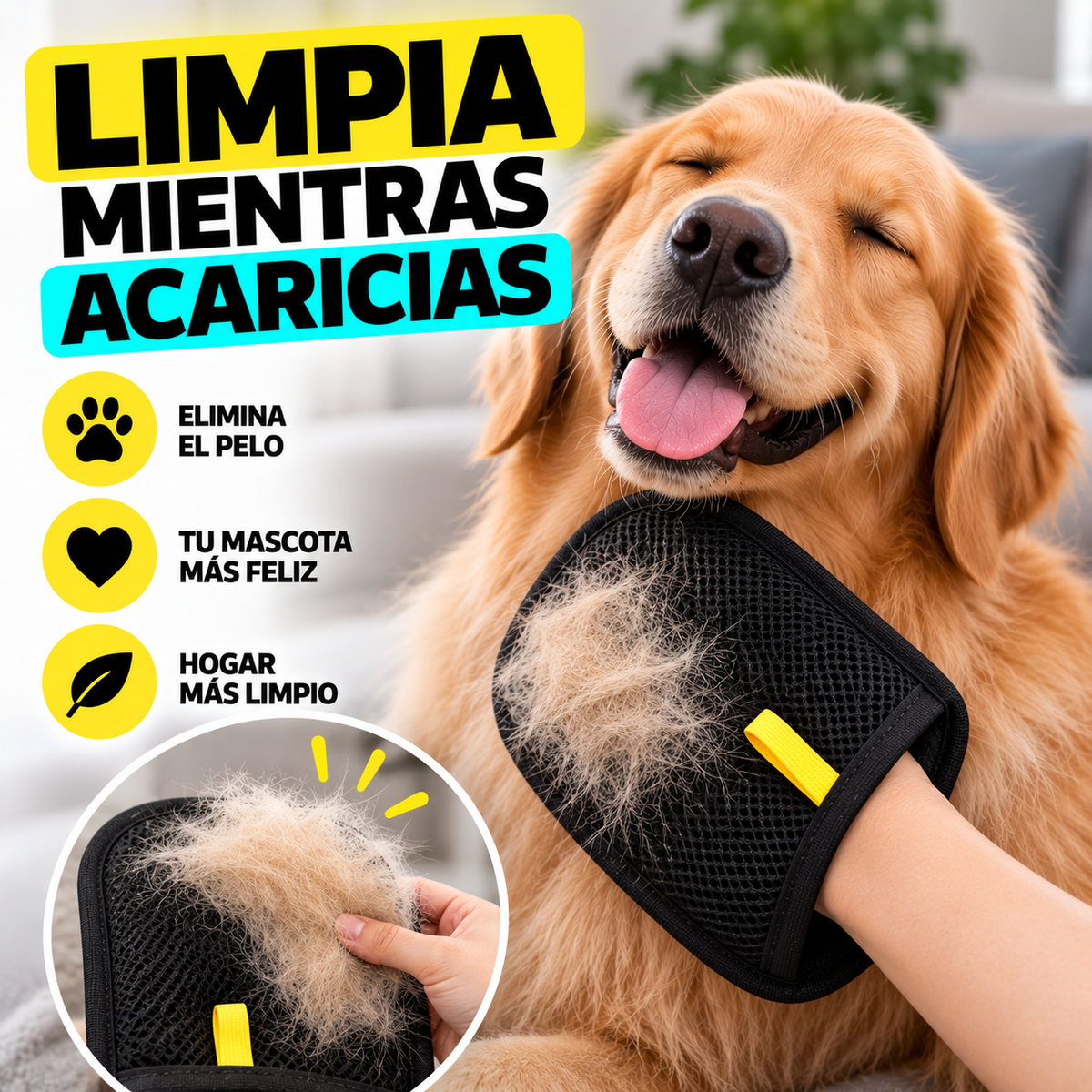 Pack 3 Guantes Quita Pelos PetClean™ (1 Unidad)