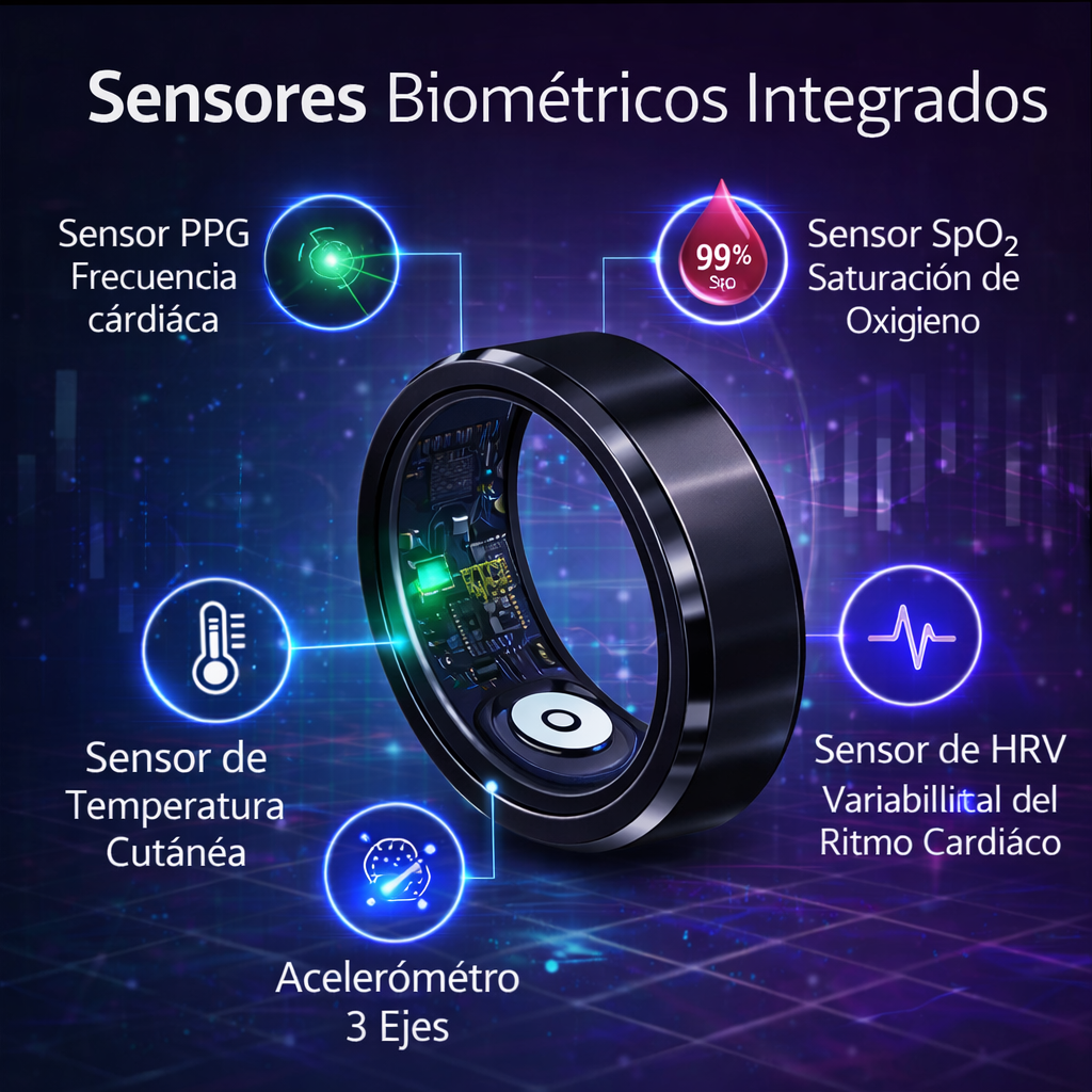 Anillo Inteligente – Control de Salud y Estilo en un Solo Toque