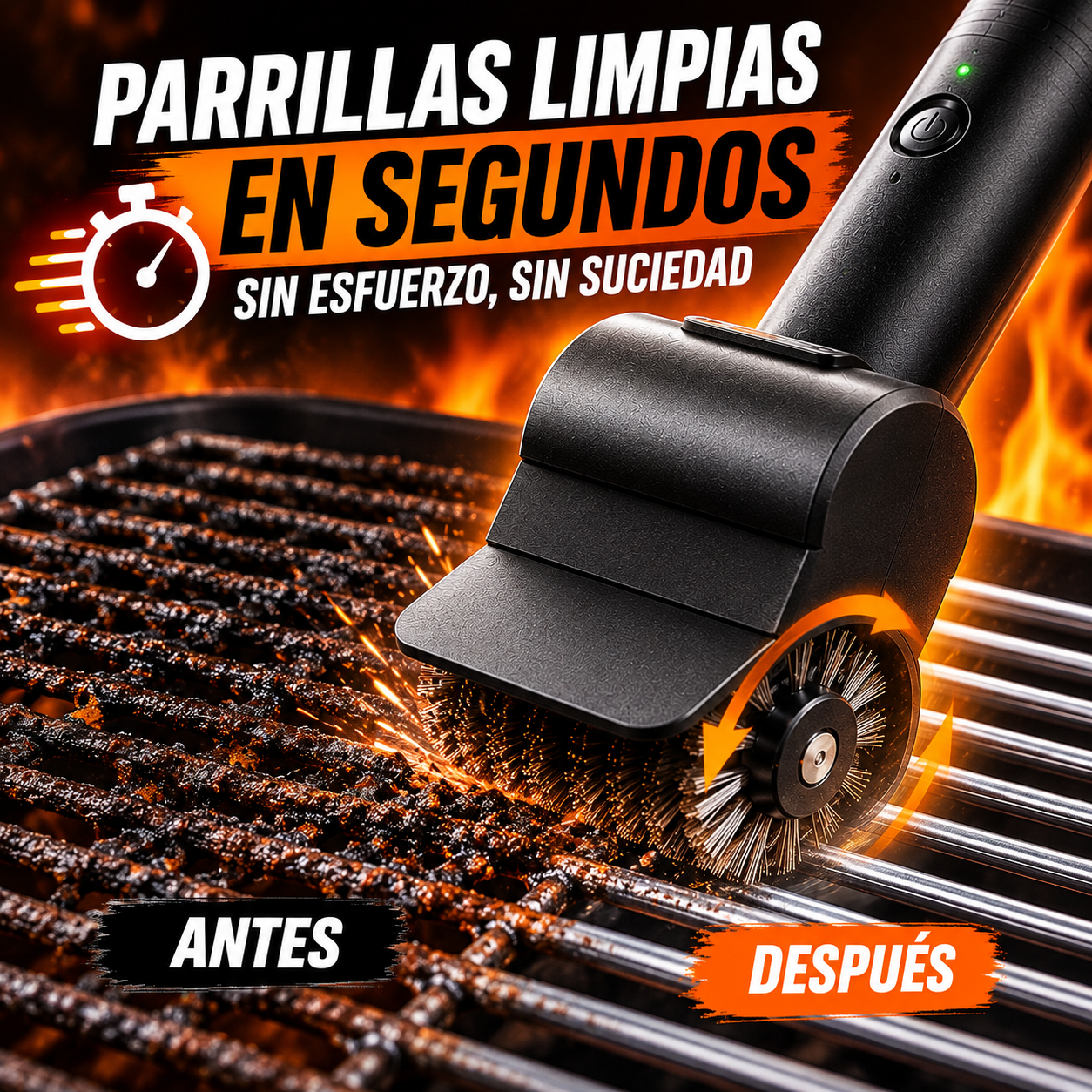 Cepillo Limpiador de Parrilla multipropósito+ ENVÍO GRATIS 🚚