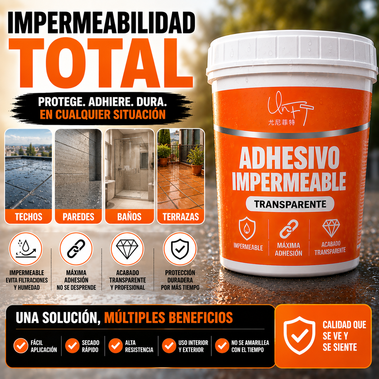 Sellador Transparente Impermeable -Sella, repara y protege cualquier superficie+ ENVÍO GRATIS 🚚