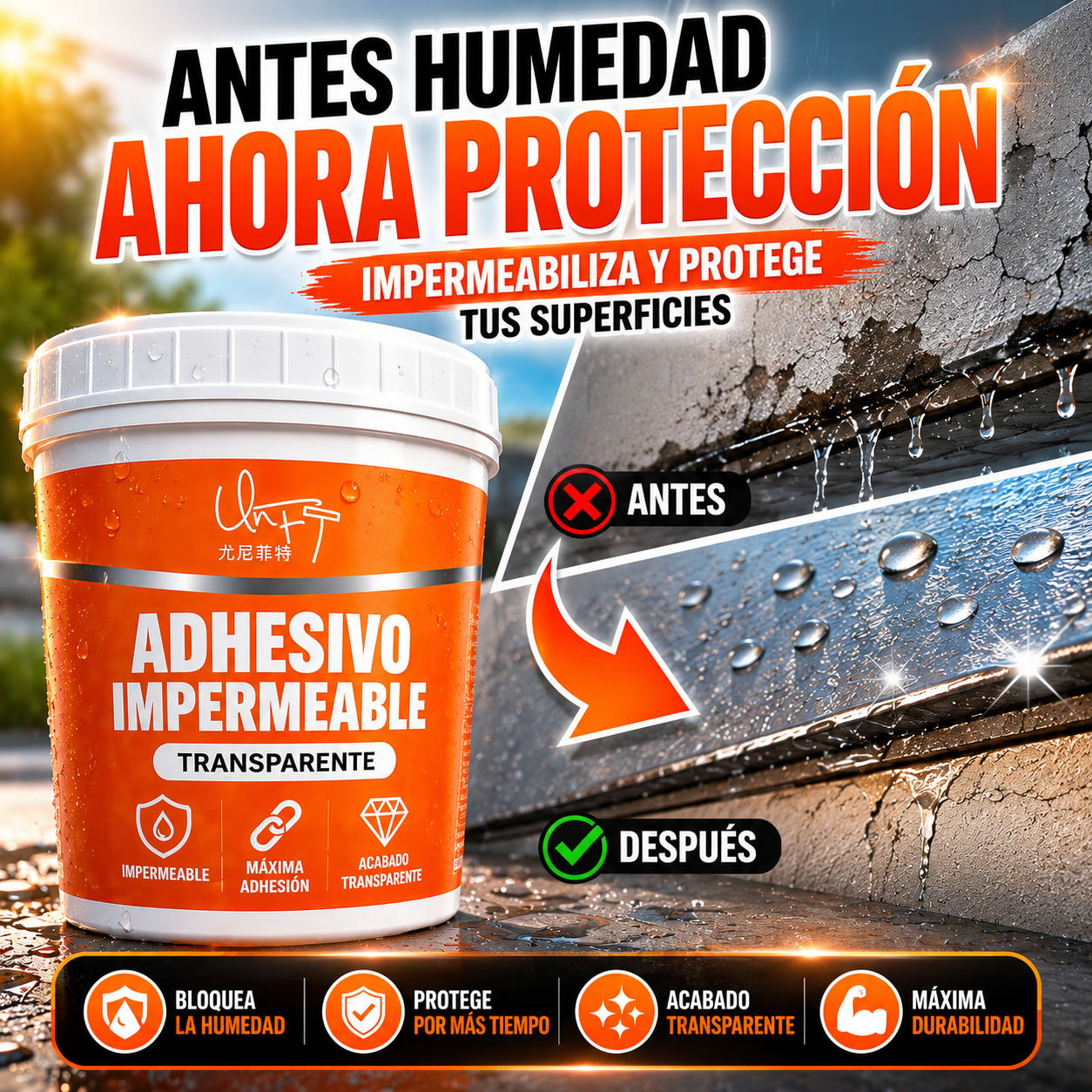 Sellador Transparente Impermeable -Sella, repara y protege cualquier superficie+ ENVÍO GRATIS 🚚