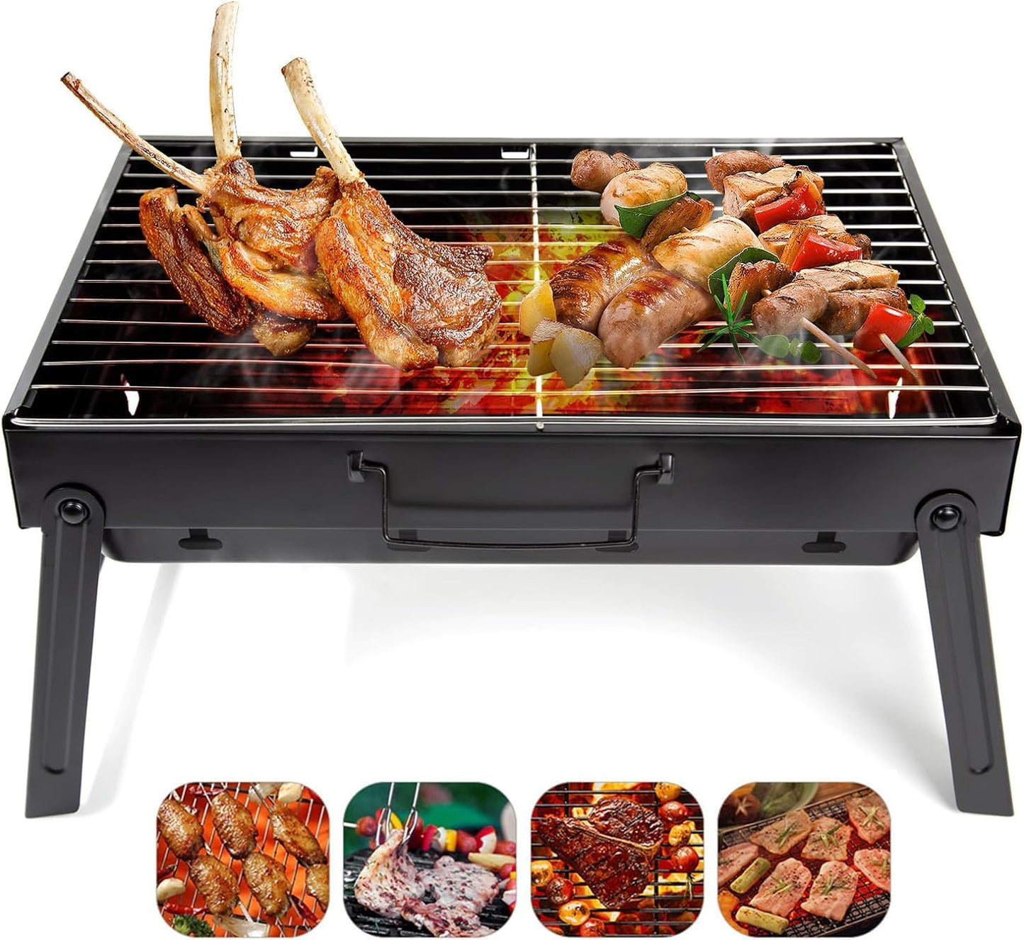 PARRILLA PORTÁTIL A CARBÓN PARA ASADOS
