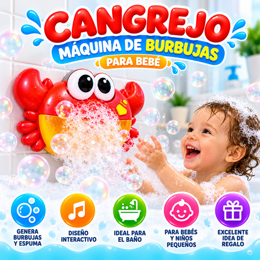 🦀 CANGREJO MÁQUINA DE BURBUJAS PARA BEBÉ