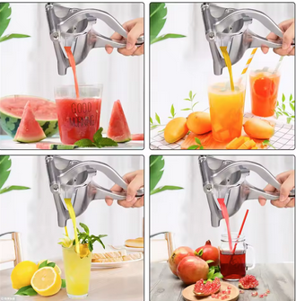 Exprimidor Manual Metálico Para Frutas Multiuso