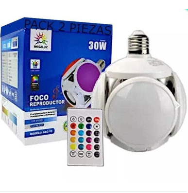 Bombilla Musical Altavoz Esférica