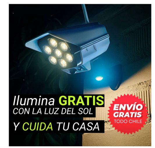 Foco Led Solar Tipo Camara+sensor De Movimiento + Control Remoto