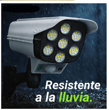 Foco Led Solar Tipo Camara+sensor De Movimiento + Control Remoto