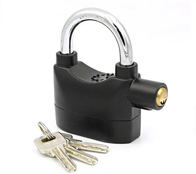 Candado con Alarma 110 dB, Acero Inoxidable,  Moto, Bicicleta, Scooters