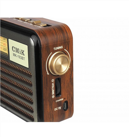 RADIO PORTATIL RETRO AM/FM BLUETOOTH