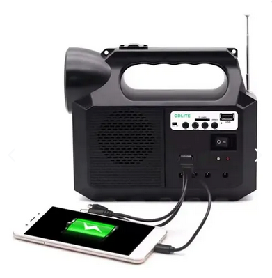 Kit Lampara Solar De Camping Usb Radio