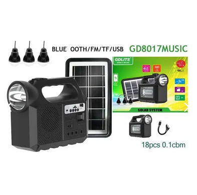 Kit Lampara Solar De Camping Usb Radio