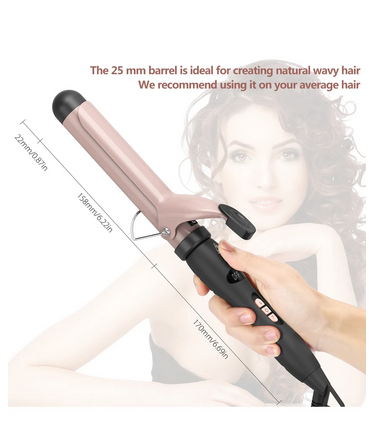 Rizador de 1 pulgada con barril de revestimiento de cerámica