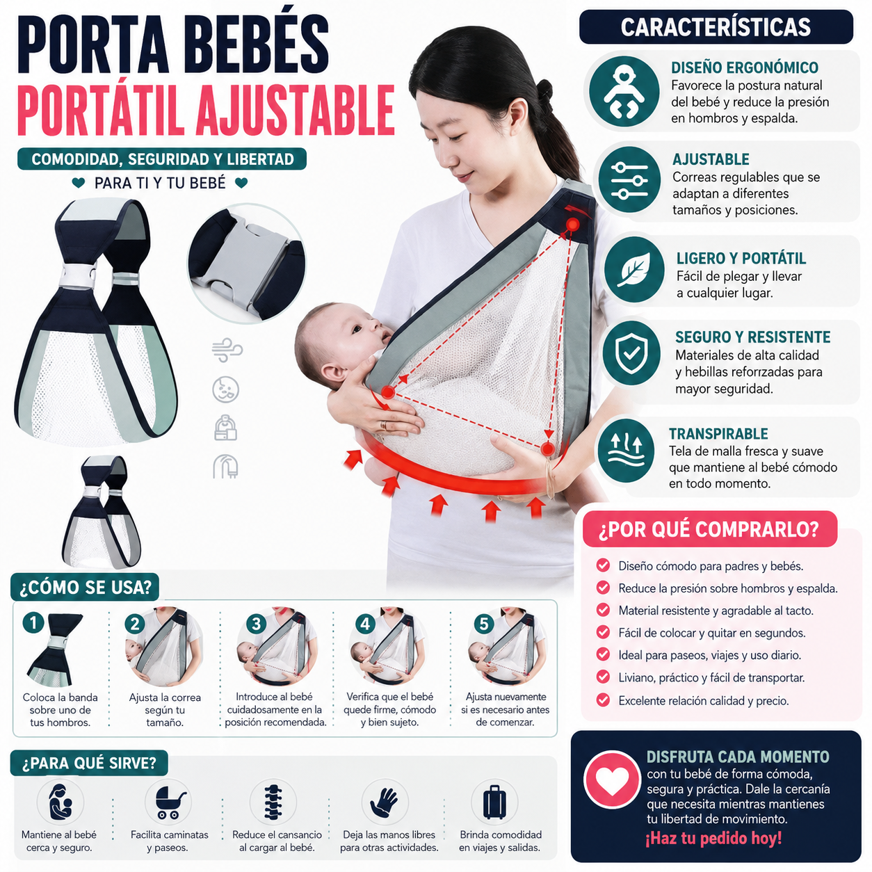 Portabebés ergonómico