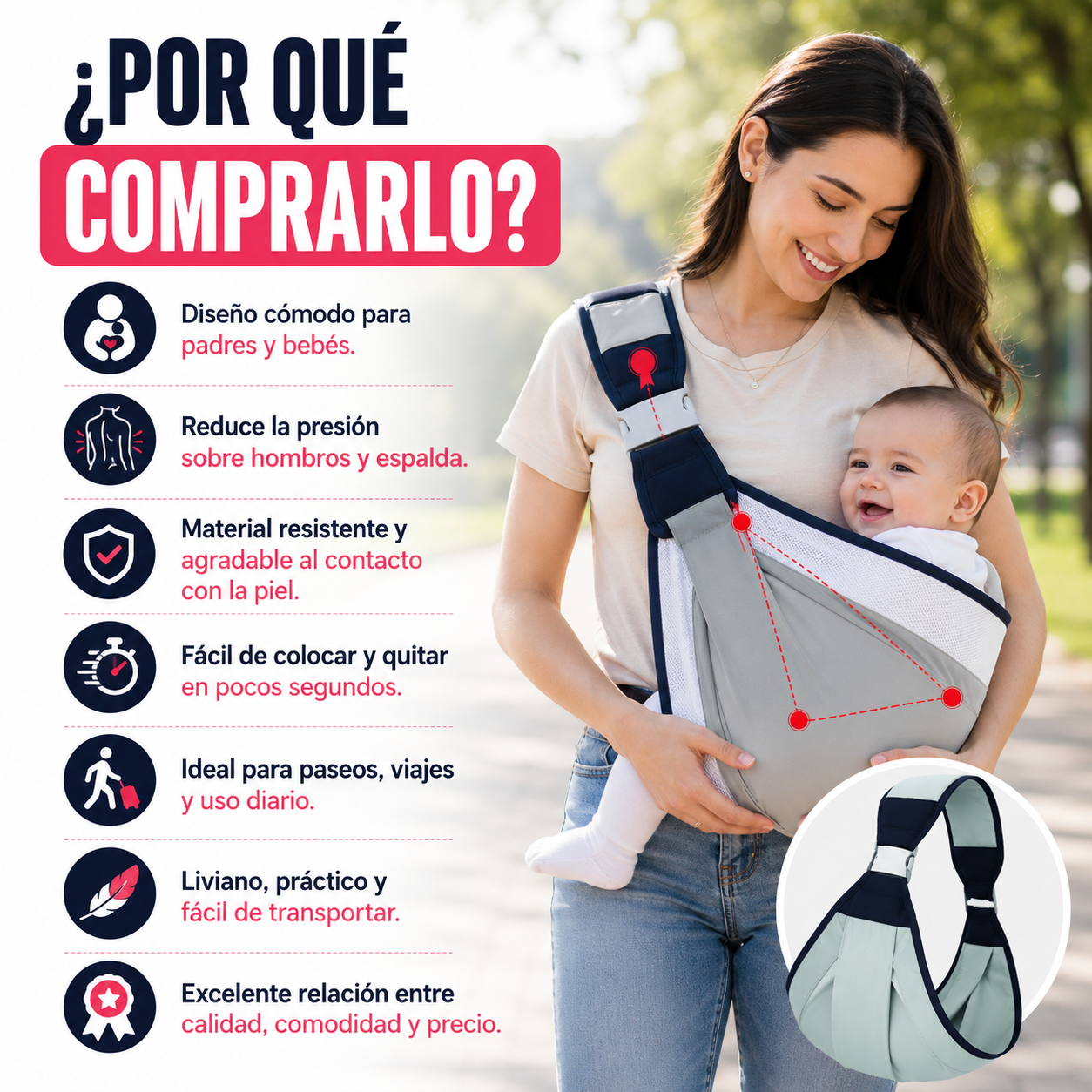 Portabebés ergonómico
