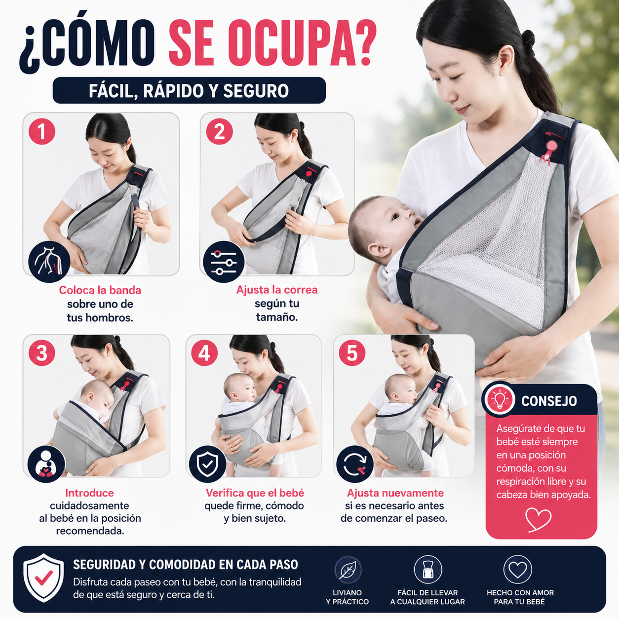 Portabebés ergonómico