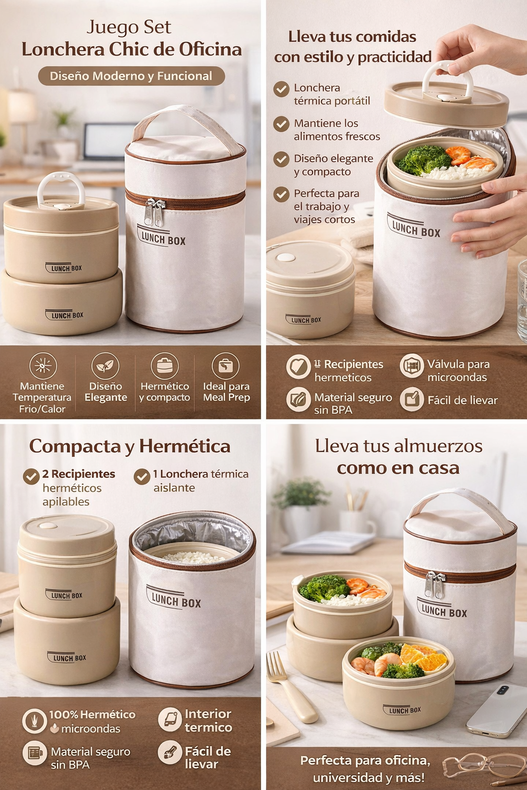 JUEGO SET LONCHERA CHIC