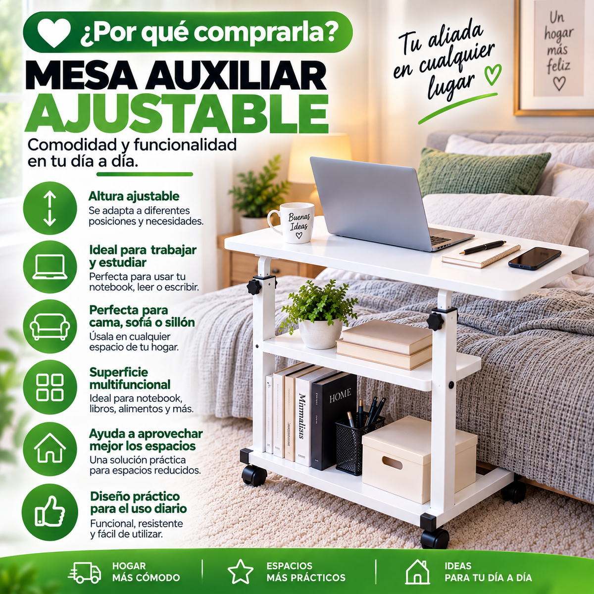 Mesa Auxiliar Ajustable