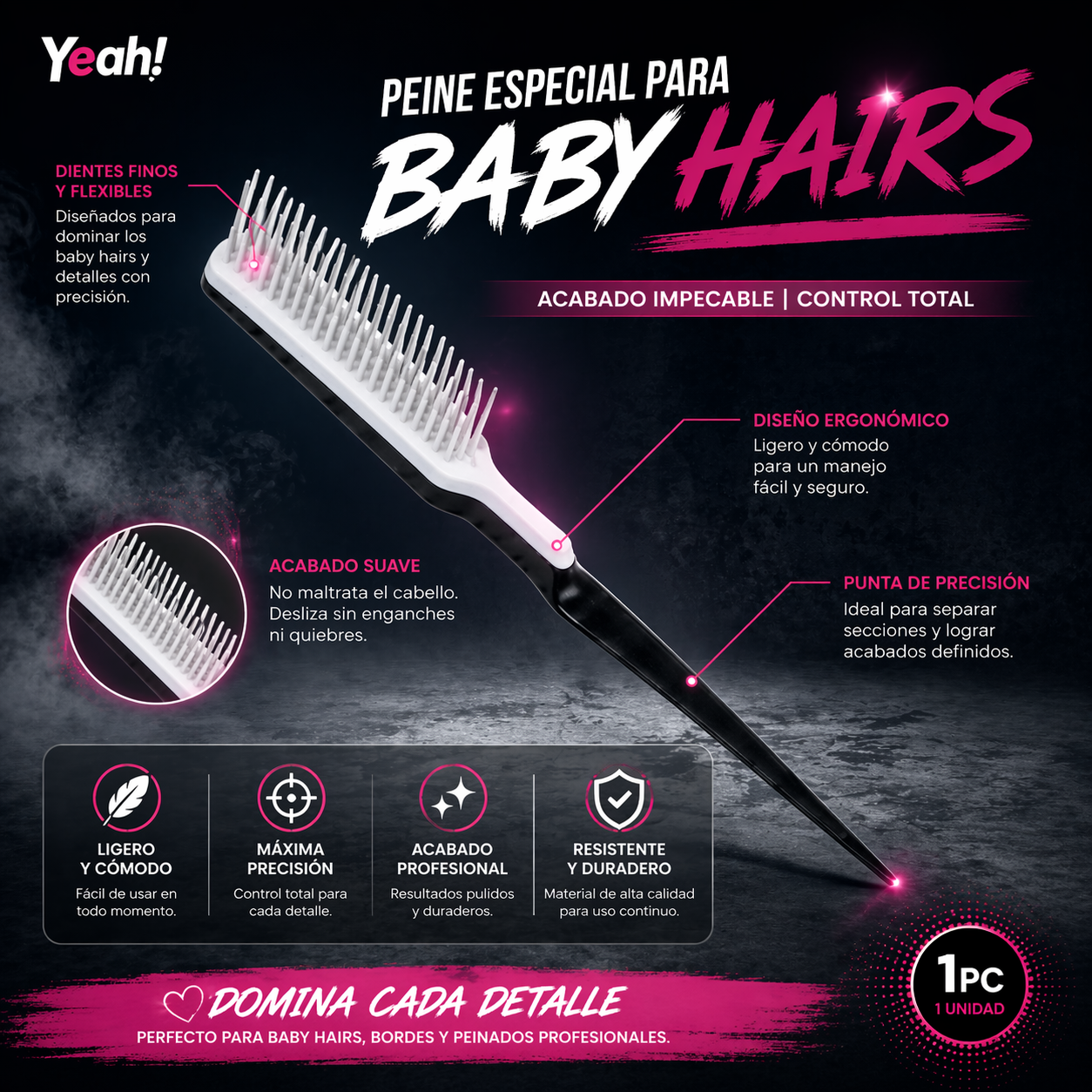 Peine Especial Para Baby Hairs