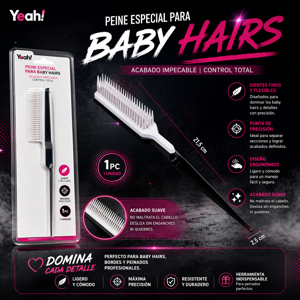 Peine Especial Para Baby Hairs