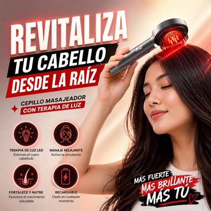 Cepillo Masajeador Cabello Terapia Luz + ENVÍO GRATIS 🚚