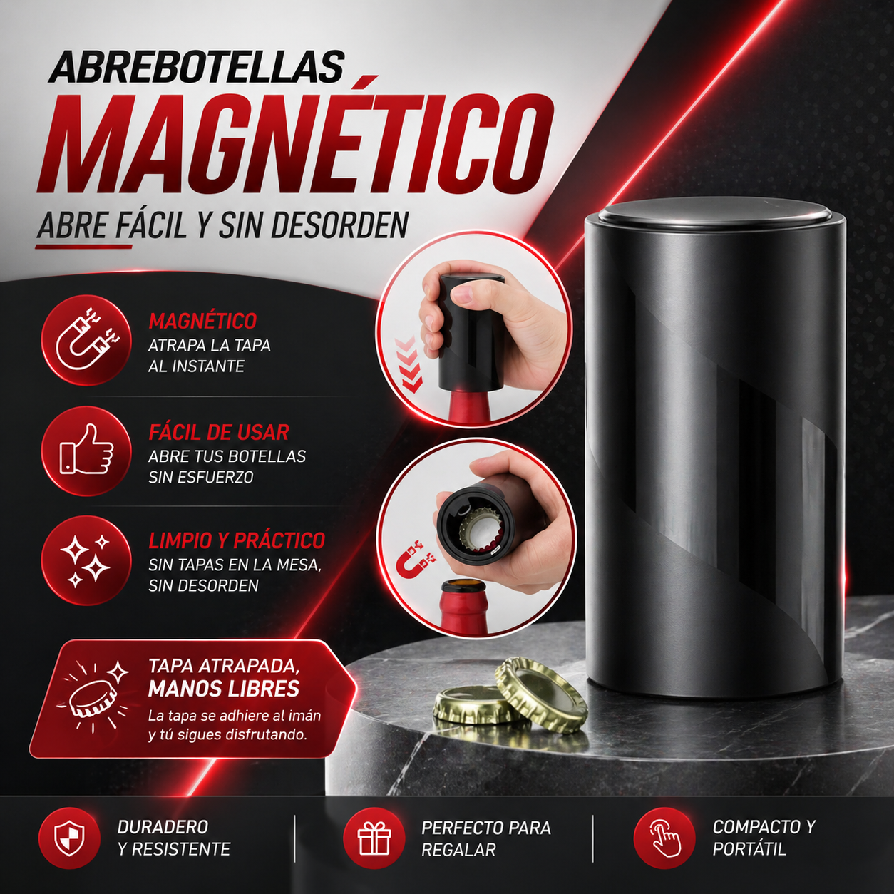 Abrebotellas Magnetico Para Cervezas