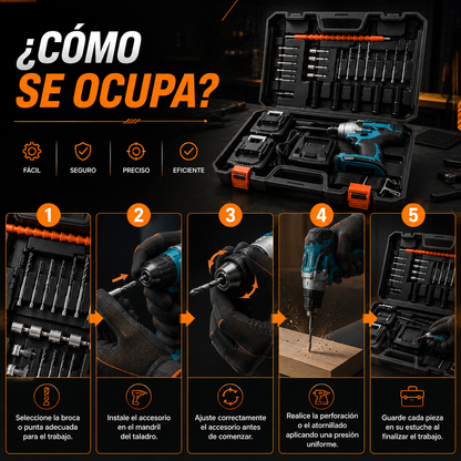 🛠️ Kit de Taladro Multiusos 30 Piezas
