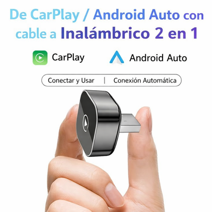 🔗 Adaptador Inalámbrico CarPlay / Android Auto USB – Plug & Play