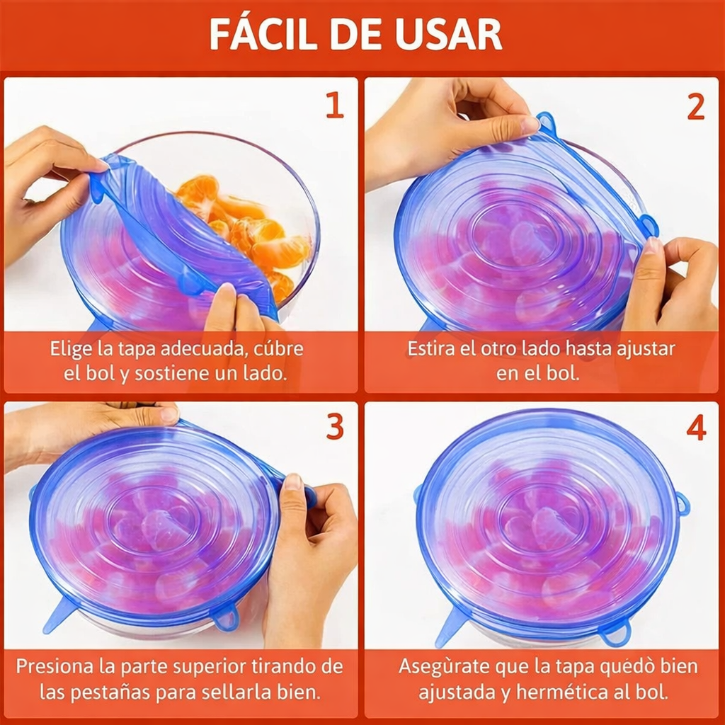 Tapas De Silicona Upsell (Pack 6 piezas)