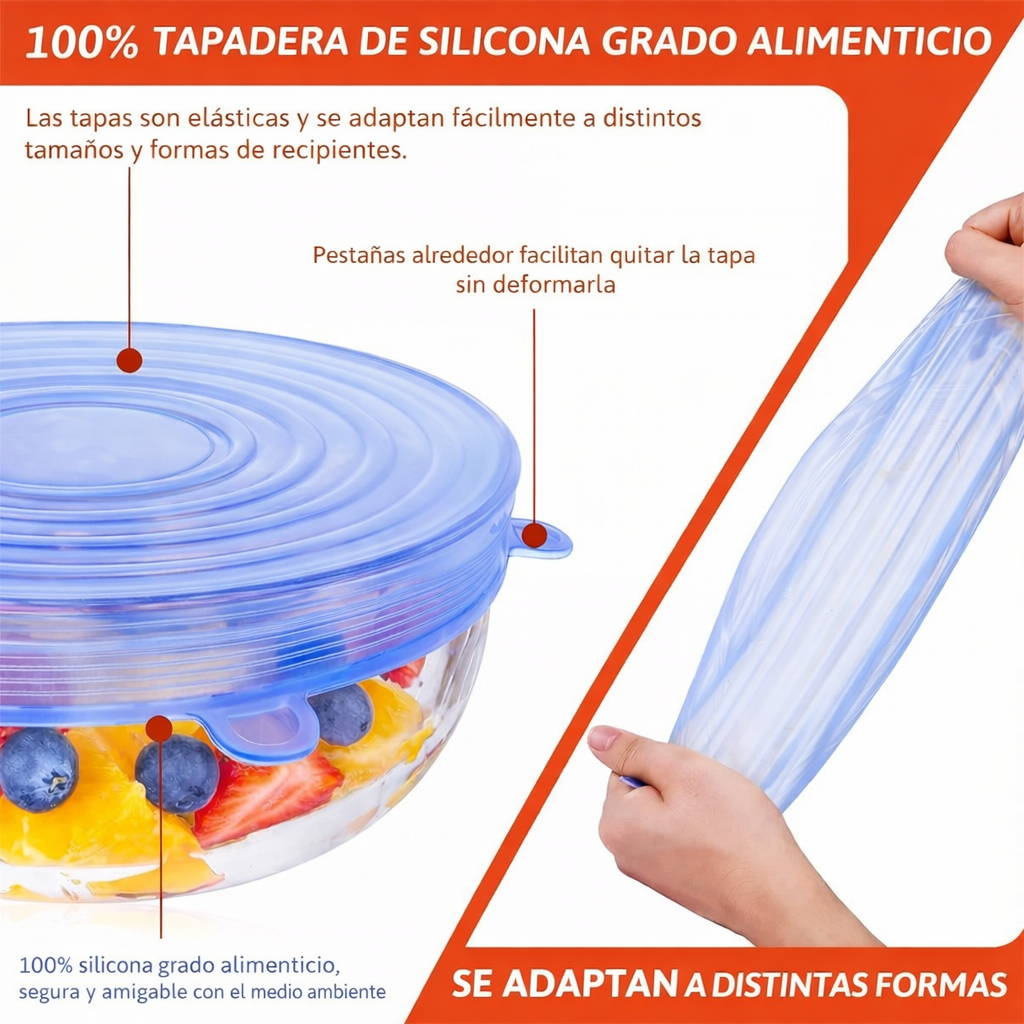 Tapas De Silicona Upsell (Pack 6 piezas)