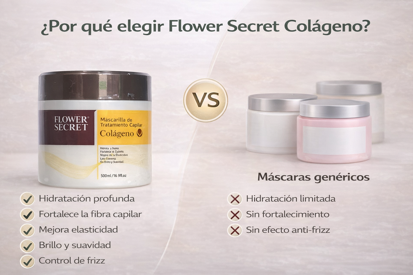 Mascarilla Capilar Flower Secret Colágeno 500ml