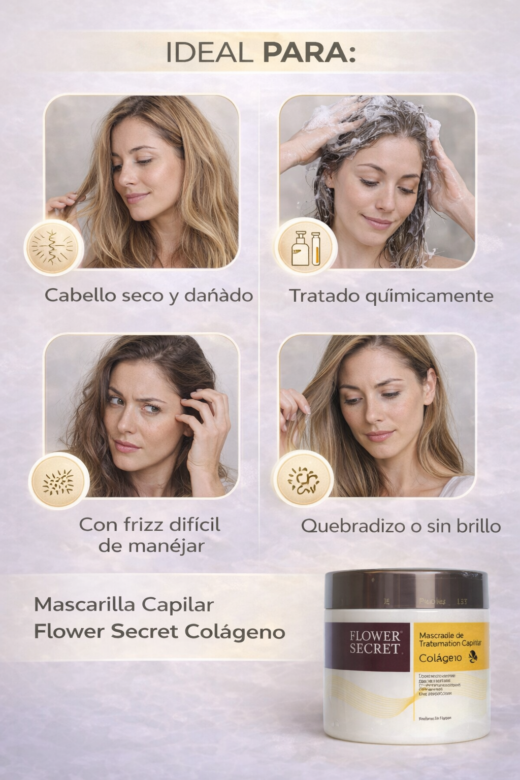 Mascarilla Capilar Flower Secret Colágeno 500ml