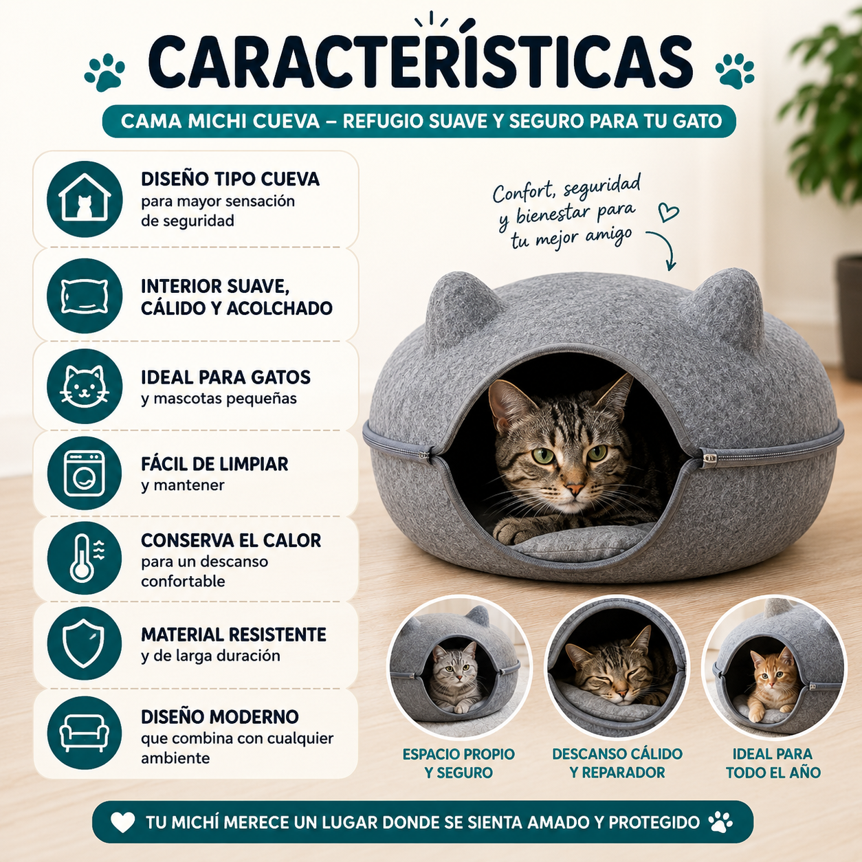 Cama Michi Cueva