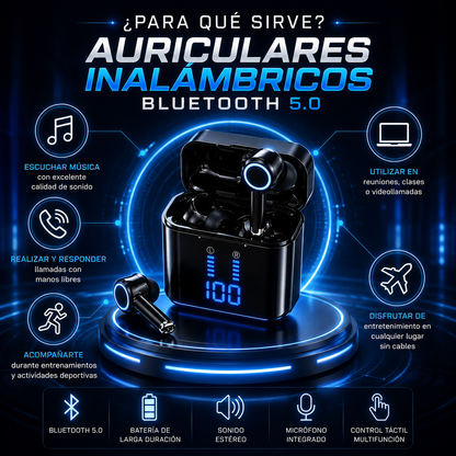 Auriculares Inalámbricos Bluetooth 5.0
