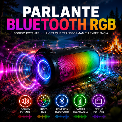 Parlante Bluetooth RGB Potente