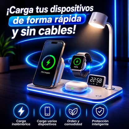 🔋 Base de Carga Inalámbrica Multifuncional