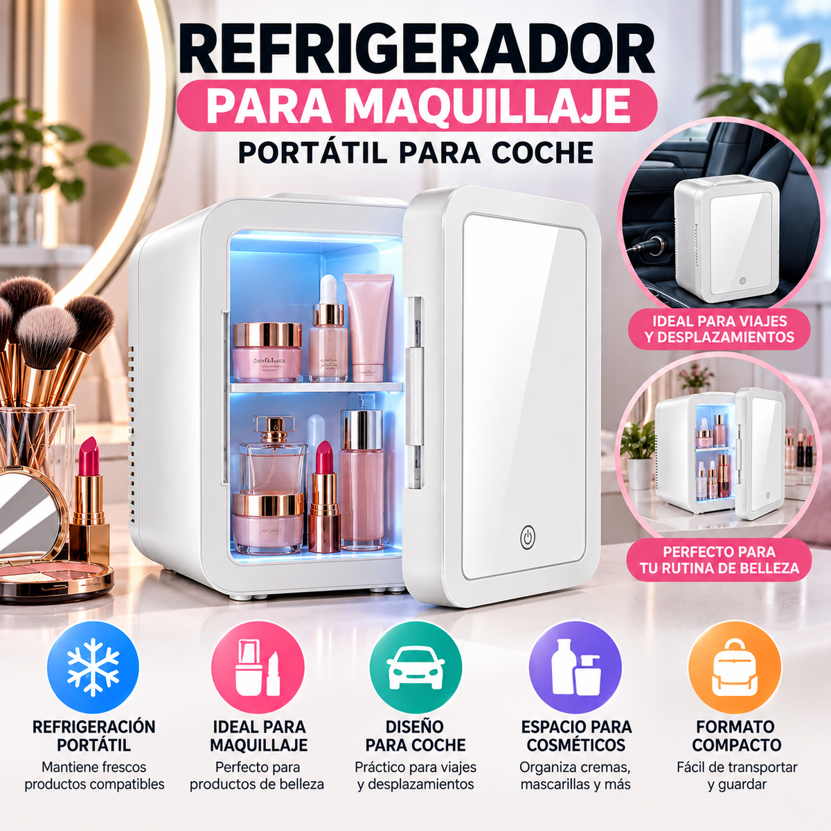 Refrigerador para Maquillaje Portátil para Coche