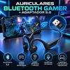 Auriculares Bluetooth Gamer + Adaptador 5.0
