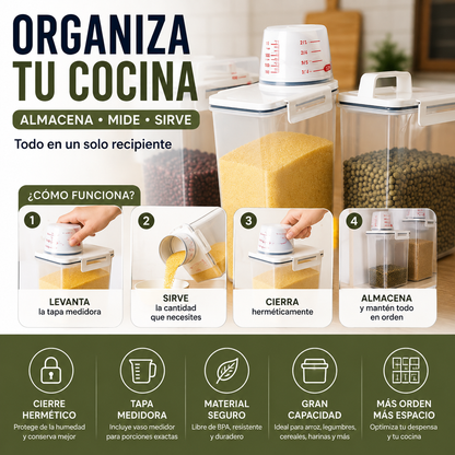 Contenedor Hermético con Pico Vertedor