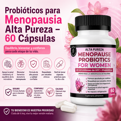 Probióticos para Menopausia Alta Pureza – 60 Cápsulas