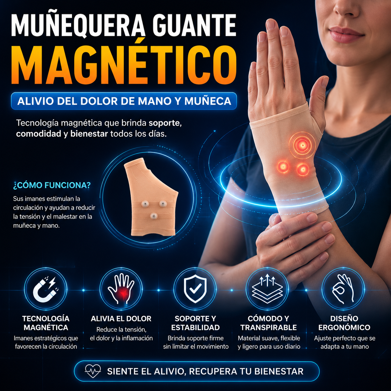 Muñequera de Soporte para Dolor de Mano y Muñeca