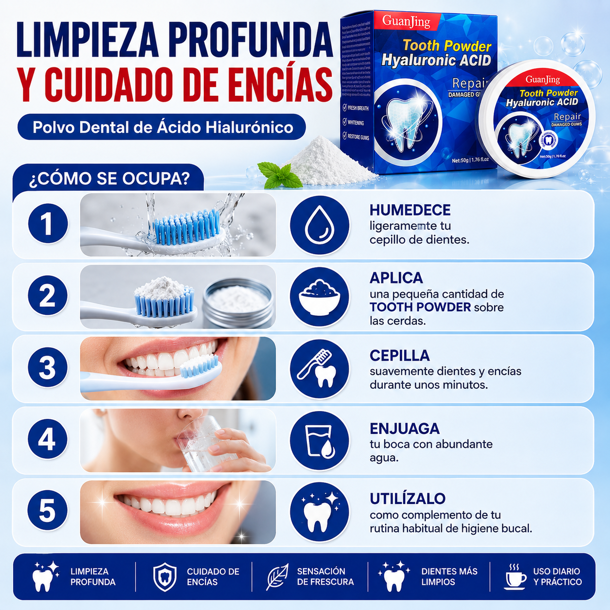 🦷 TOOTH POWDER — AYUDA A CUIDAR Y RECUPERAR TUS ENCÍAS | 2x1