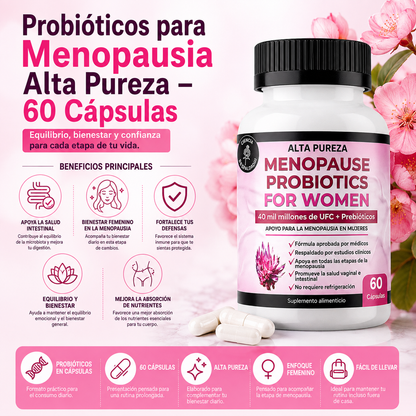 Probióticos para Menopausia Alta Pureza – 60 Cápsulas