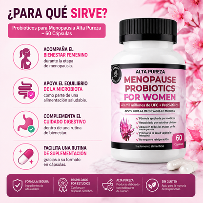 Probióticos para Menopausia Alta Pureza – 60 Cápsulas