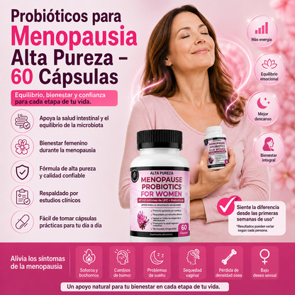 Probióticos para Menopausia Alta Pureza – 60 Cápsulas