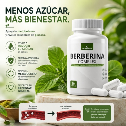 Berberina suplemento paramantener niveles normales de glucosa