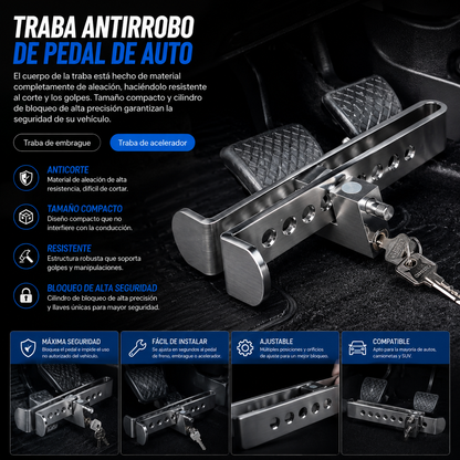 TRABA PEDAL  ANTIRROBO AUTOMÓVIL