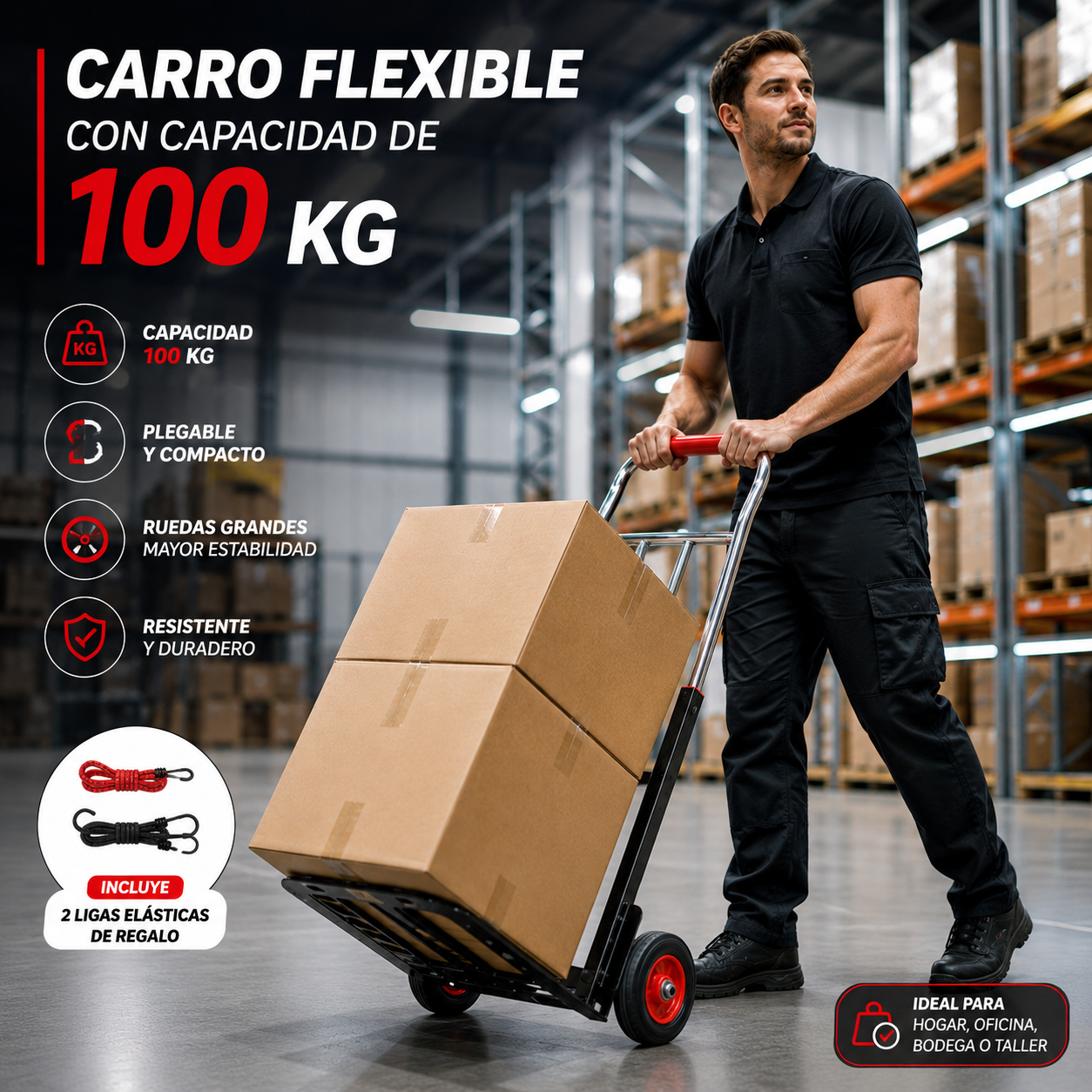 Carro Flexible Con Capacidad De 100 Kg