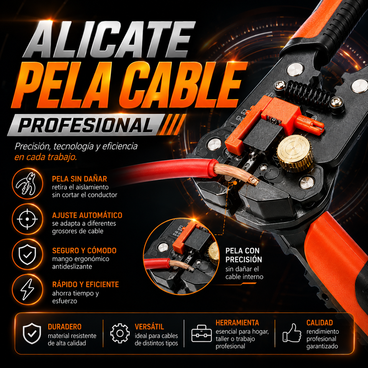 Alicate Pela Cable Profesional