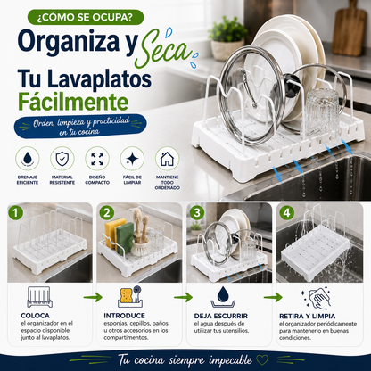 Organizador-Secador para Lavaplatos