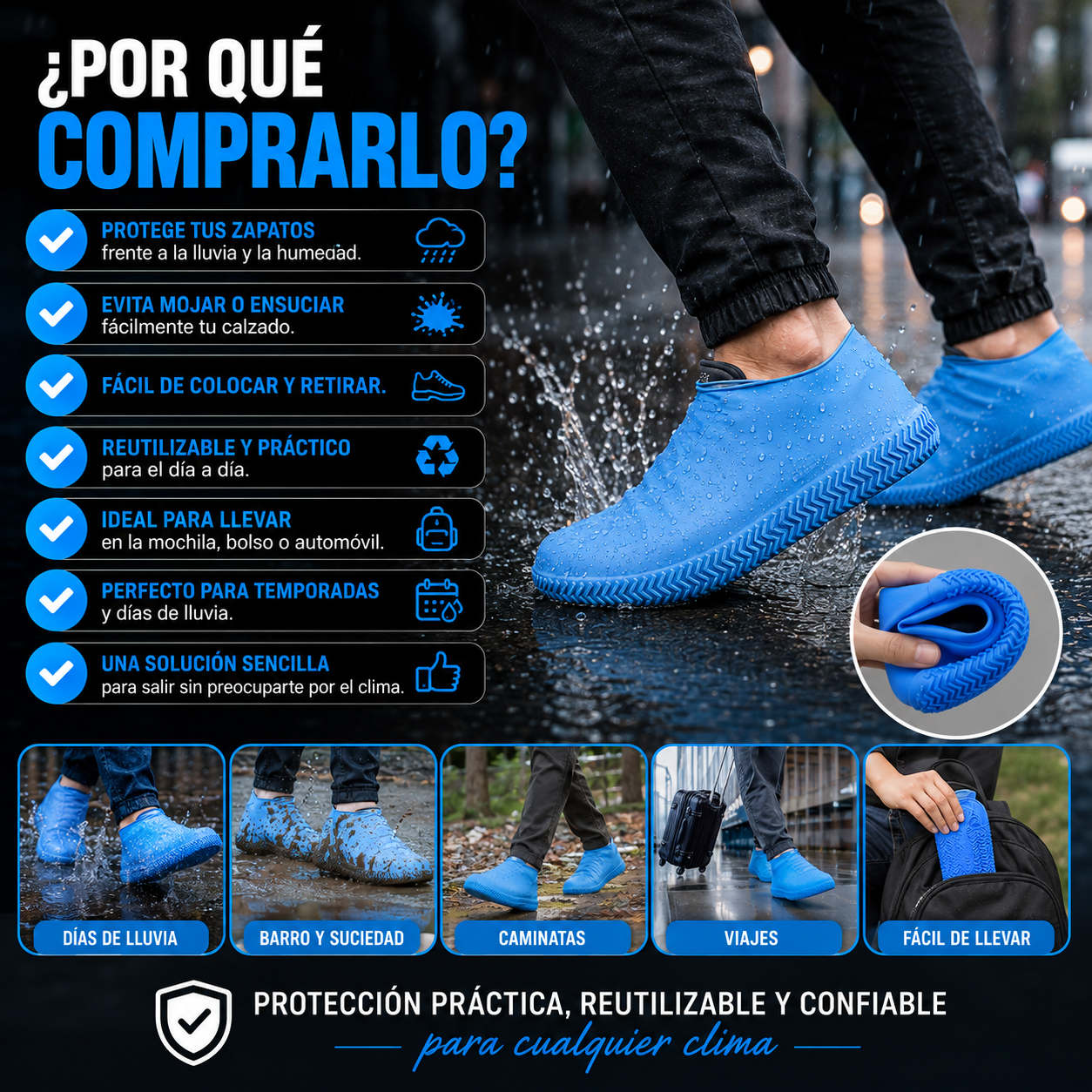 Protectores de Zapatos contra la Lluvia